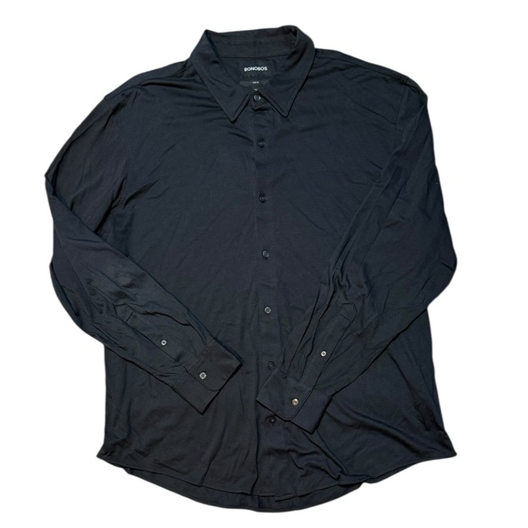 Bonobos Slim Fit 100% Pima Cotton Button-Down Shirt Black – Men’s XXL extra soft - Picture 2 of 4
